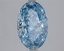 4.53 Ct. Fancy Vivid Blue Blue Oval Lab Grown Diamond