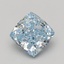 4.10 Ct. Fancy Intense Blue Cushion Lab Grown Diamond