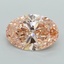 5.04 Ct. Fancy Vivid  Orange Oval Lab Grown Diamond