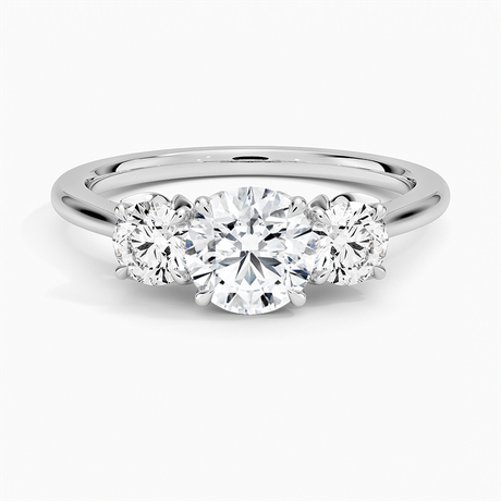 Petal Three Stone Diamond Ring