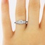 The Anya Ring, smalltop view on a hand
