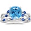 Platinum Willow Ring With Sapphire Accents with Winding Willow Sapphire Ring