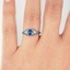 The Divina Ring, smalltop view on a hand