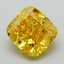 3.01 Ct. Fancy Vivid Yellow Cushion Lab Grown Diamond