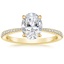 18K Yellow Gold Elena Diamond Ring, smalltop view