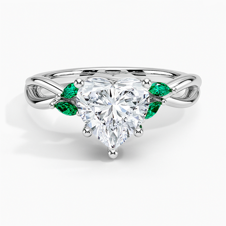 Engagement Ring With Emeralds