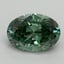 3.15 Ct. Fancy Vivid Pacific Green Oval Lab Grown Diamond