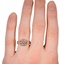 The Ashwini Ring, smallzoomed in top view on a hand