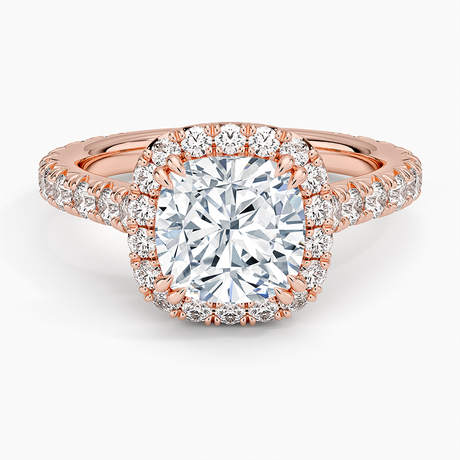 14K Rose Gold Sienna Halo Three-Quarter Coverage Diamond Ring (3/4 ct. tw.)