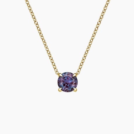 Lab Alexandrite Solitaire Pendant
