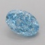 1.08 Ct. Fancy Vivid Blue Oval Lab Grown Diamond