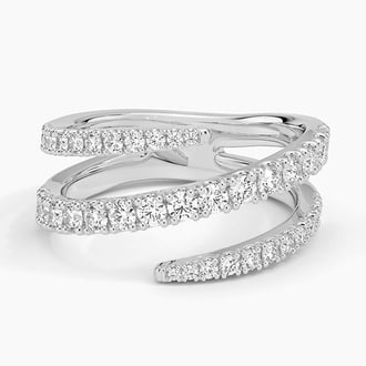Pavé Lab Diamond Triple Wrap Ring