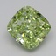 1.98 Ct. Fancy Green Cushion Lab Grown Diamond