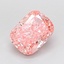 2.02 Ct. Fancy Vivid  Pink Cushion Lab Grown Diamond