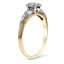 The Callie Ring, smalltop view on a hand