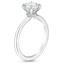Platinum Petite Secret Halo Diamond Ring, smallside view
