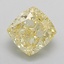 3.39 Ct. Fancy Intense Yellow Cushion Lab Grown Diamond
