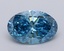 0.96 Ct. Fancy Vivid Blue Oval Lab Grown Diamond