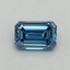 0.51 Ct. Fancy Vivid Blue Emerald Lab Grown Diamond