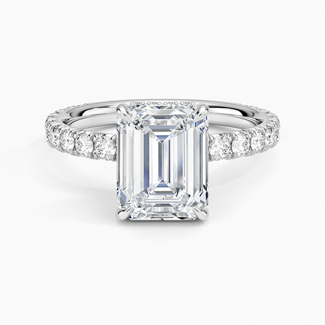 Platinum Perfect Fit French Pavé Diamond Ring