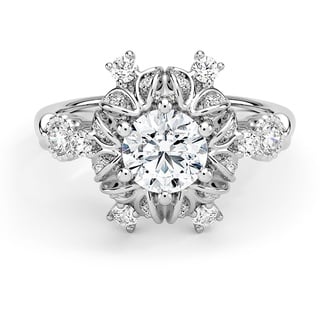 Custom Particia Halo Diamond Ring