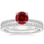 18K White Gold Elena Diamond Ring with Luxe Ballad Diamond Ring (1/4 ct. tw.)
