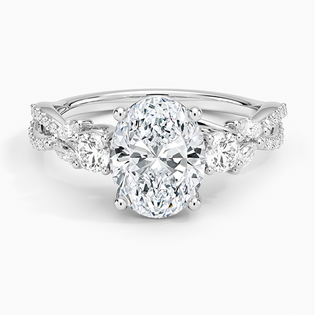 Luxe Willow Three Stone Diamond Ring - Brilliant Earth