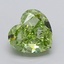 2.00 Ct. Fancy Vivid  Green Heart Lab Grown Diamond