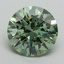 3.01 Ct. Fancy Vivid Green Round Lab Grown Diamond