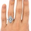 The Vivan Ring, smallzoomed in top view on a hand