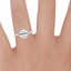 18K White Gold Mia Diamond Ring, smallzoomed in top view on a hand