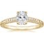 18K Yellow Gold Hudson Engraved Diamond Ring, smalltop view