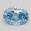 2.04 Ct. Fancy Vivid  Blue Oval Lab Grown Diamond