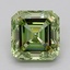 1.01 Ct. Fancy Vivid  Green Asscher Lab Grown Diamond