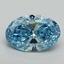 9.08 Ct. Fancy Vivid Blue Oval Lab Grown Diamond