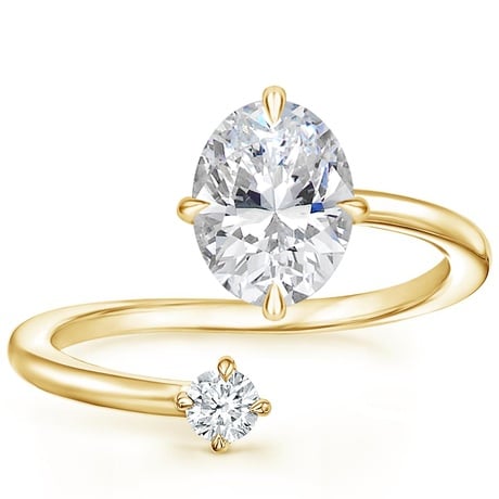 18K Yellow Gold Alma Toi et Moi Diamond Ring
