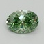 0.73 Ct. Fancy Vivid Green Oval Lab Grown Diamond