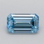 1.04 Ct. Fancy Vivid  Blue Emerald Lab Grown Diamond