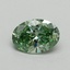 0.60 Ct. Fancy Vivid Green Oval Lab Grown Diamond