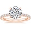 14K Rose Gold Amelie Three-Quarter Coverage Diamond Ring, smalltop view
