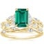 18K Yellow Gold Secret Garden Diamond Ring (1/2 ct. tw.) with Winding Willow Diamond Ring (1/8 ct. tw.)