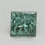 1.77 Ct. Fancy Vivid Pacific Green Princess Lab Grown Diamond