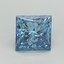 1.71 Ct. Fancy Vivid Blue Princess Lab Grown Diamond