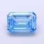 2.01 Ct. Fancy Vivid Blue Emerald Lab Grown Diamond
