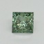 1.01 Ct. Fancy Vivid Green Princess Lab Grown Diamond