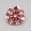 0.49 Ct. Fancy Vivid Pink Round Lab Grown Diamond