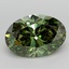 3.88 Ct. Fancy Vivid  Green Oval Lab Grown Diamond