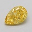 1.03 Ct. Fancy Vivid  Yellow Pear Lab Grown Diamond