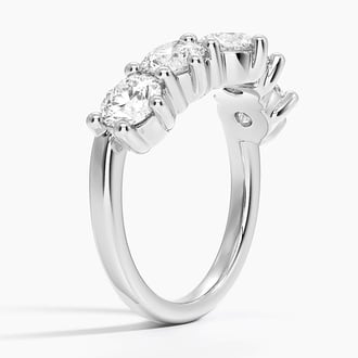 Genevieve Contoured Diamond Ring in Platinum