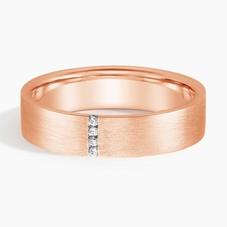Horizon Diamond 5.5mm Wedding Ring in 14K Rose Gold
